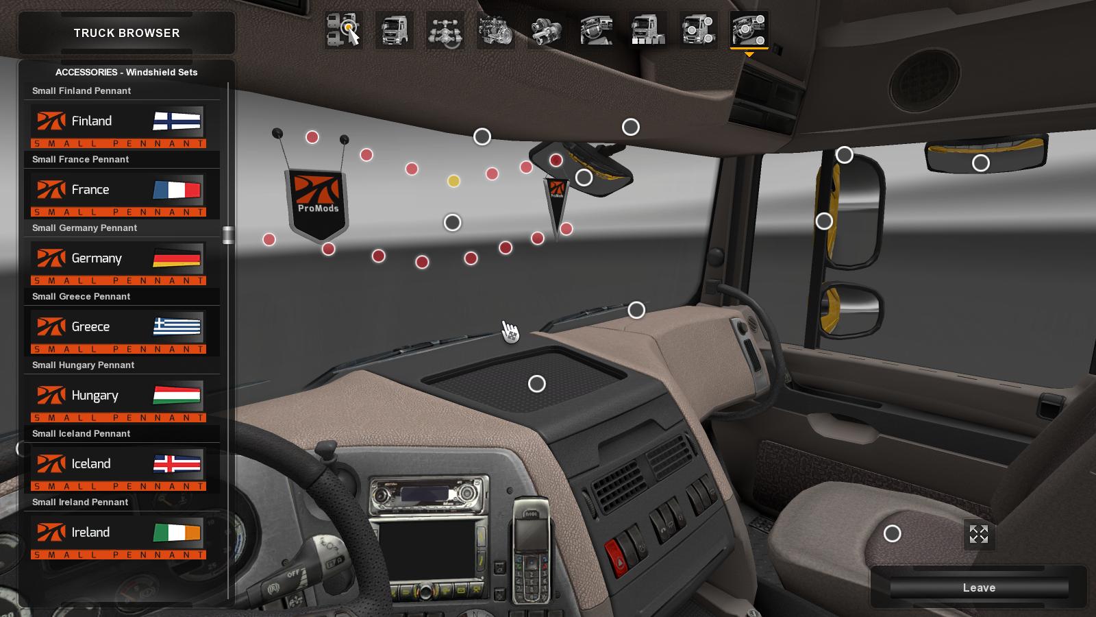 ETS 2 receives free update for cabin accessories DLC